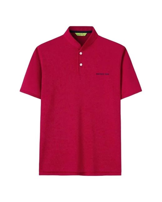 Shanghai Tang Red Horse-Motif Polo Shirt for men