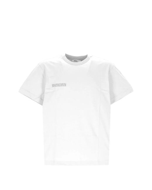 PANGAIA White 365 Crewneck Text-Print Cotton T-Shirt for men