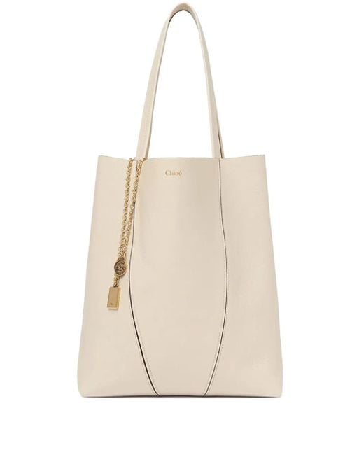 Borsa Tote Spin di Chloé in Natural