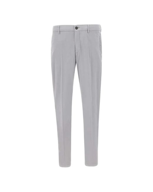 Eleventy Gray Pressed-Crease Trousers for men