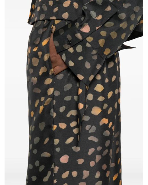 Nanushka Gray Elasticated Waist Dotted Trousers