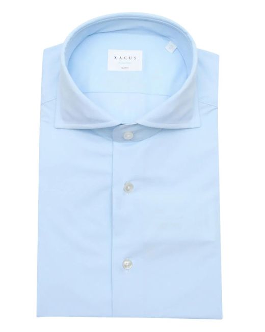Xacus Blue Button-Down Long-Sleeves Shirt for men