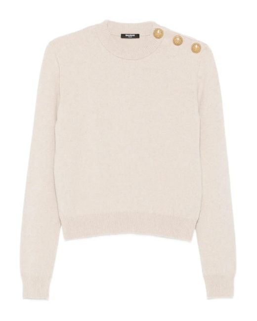 Balmain リブニット セーター White