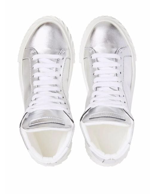 Giuseppe Zanotti White Ecoblabber Metallic High-Top Sneakers