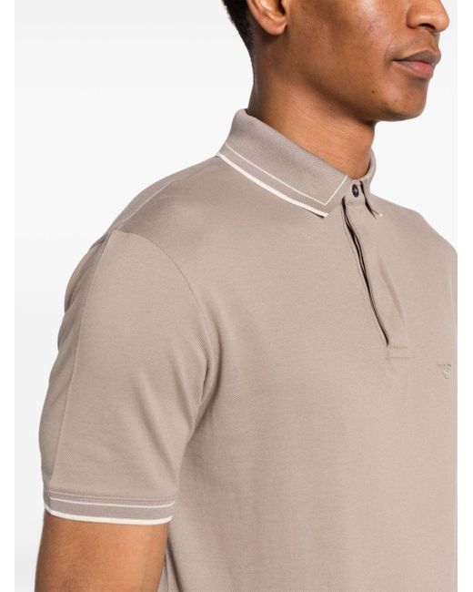 Emporio Armani Multicolor Logo-embroidered Cotton Polo Shirt for men