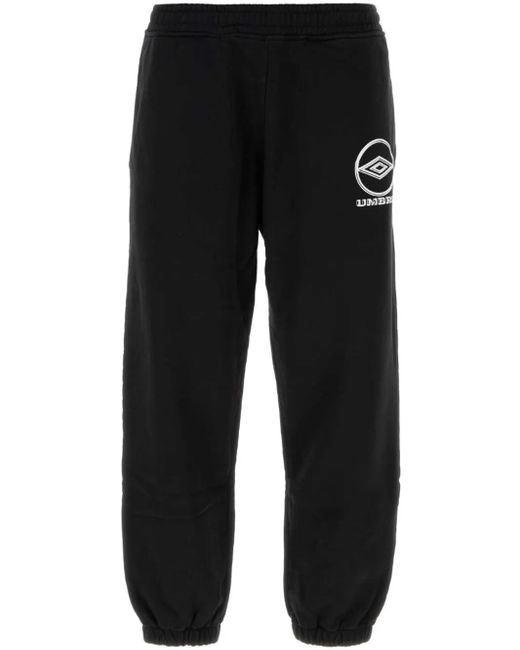 Umbro Black Cotton Track Pants for men