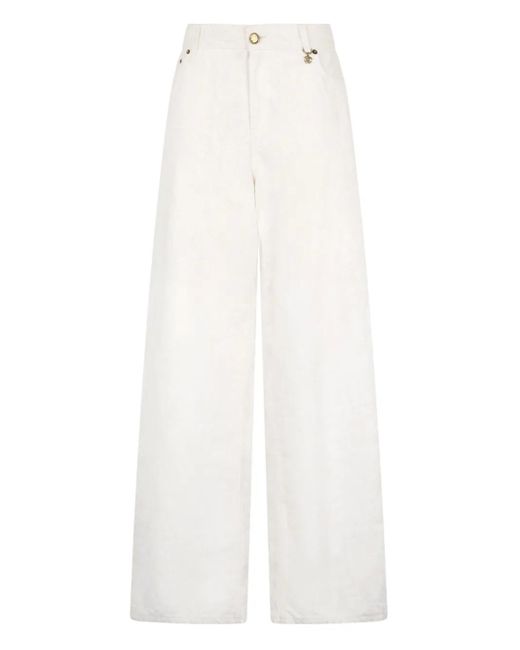 Roberto Cavalli ロゴチャーム パンツ White