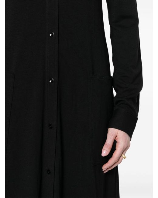 Robe-chemise à coupe longue Totême  en coloris Black