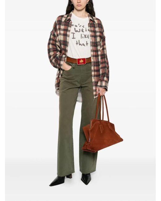 R13 Green Five-Pocket Jeans