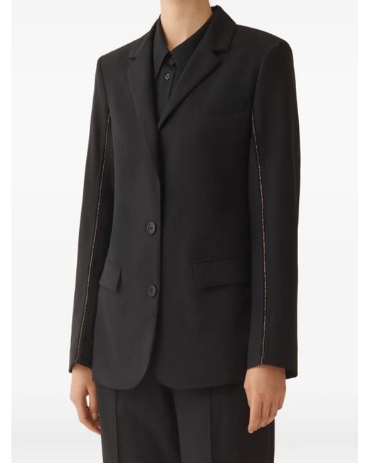 Fabiana Filippi Black Notch-Lapels Blazer