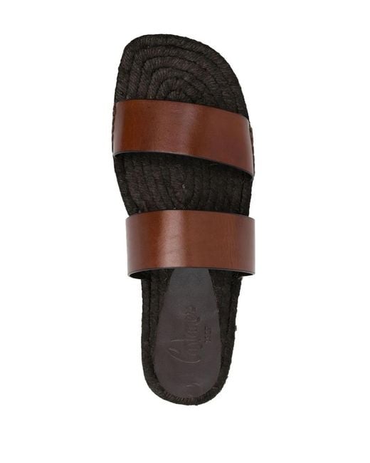 Castaner Brown Kim Double-Strap Slide Espadrilles for men