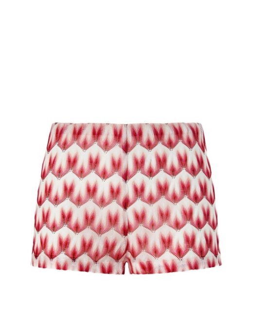 Missoni Red Floral-Patterned Beach Shorts
