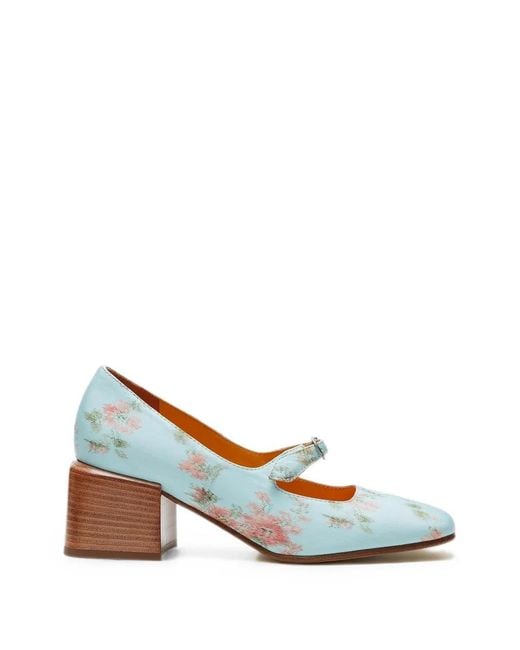 LILI CURIA White Ginger Floral-Print Pumps
