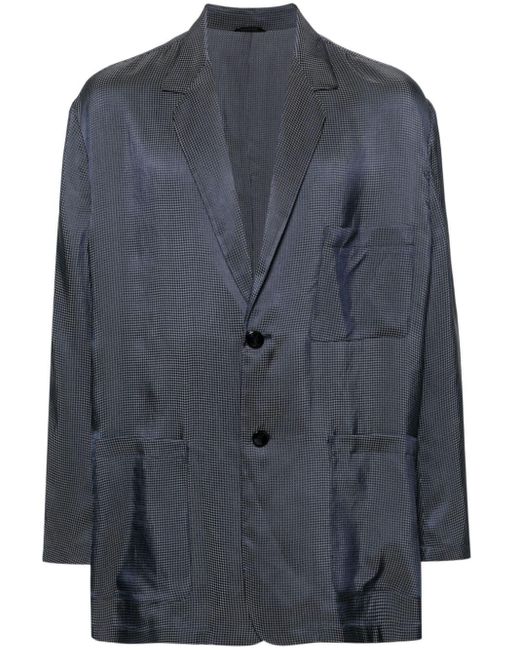 Giorgio Armani Shirtjack Met Jacquard in het Blue voor heren