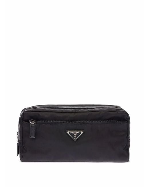 Pouch Da Viaggio Re-Nylon di Prada in Black da Uomo
