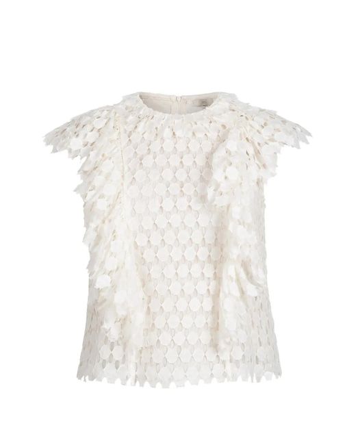 Ulla Johnson White Daevy Lace Blouse