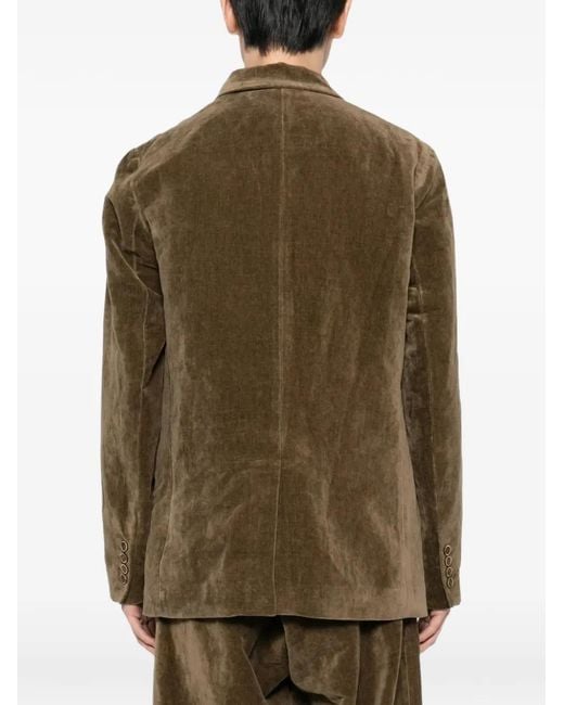 Uma Wang Brown Veste À Boutonnière for men
