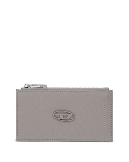 DIESEL Gray Flat Card Holder for men