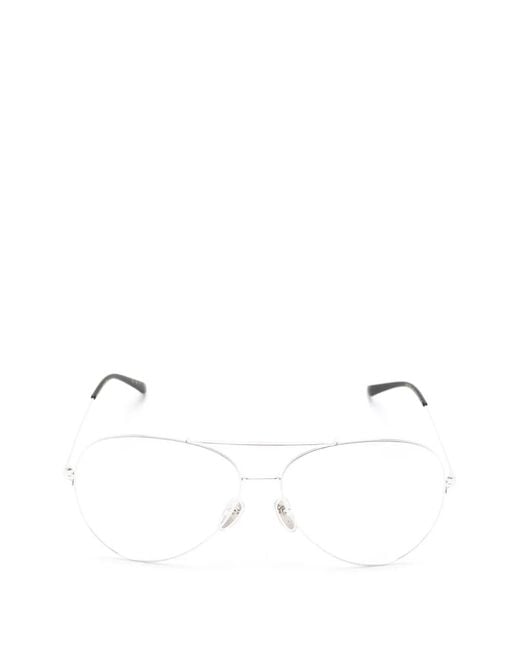 Gucci Natural Double-Bridge Pilot-Frame Sunglasses