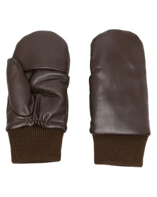 Jakke Brown A Milla Ribbed-cuffs Gloves
