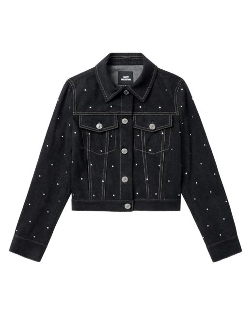 SJYP Black Rhinestone-Embellished Jacket