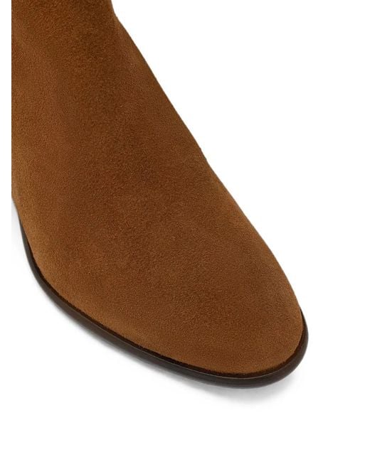 JONAK PARIS Brown Dilia Croute Suede Block-Heel Knee-High Boots