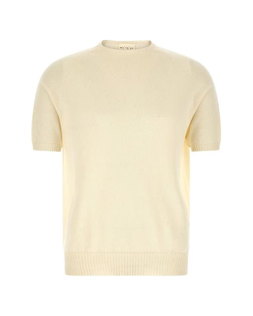 Ma'ry'ya White Short-Sleeved Sweater for men