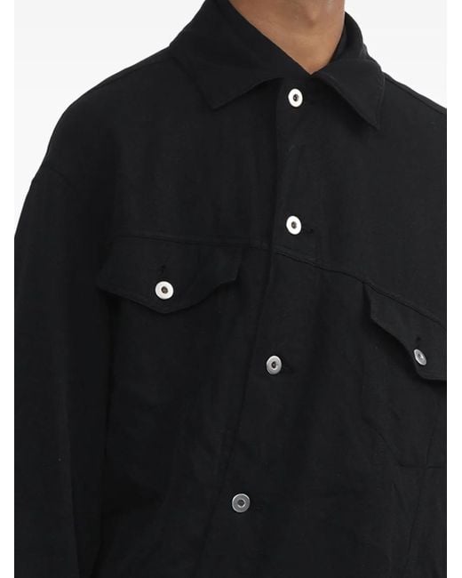COMME DES GARÇON BLACK Black Buttoned Pocket Overshirt for men