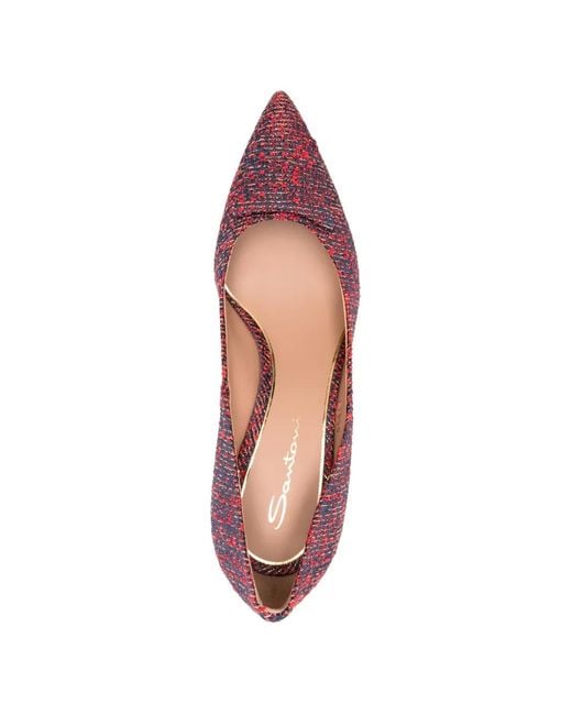 Santoni Pink Pointed-Toe Pumps