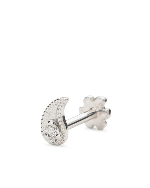 Maria Tash White 18Kt Paisley Single Earring