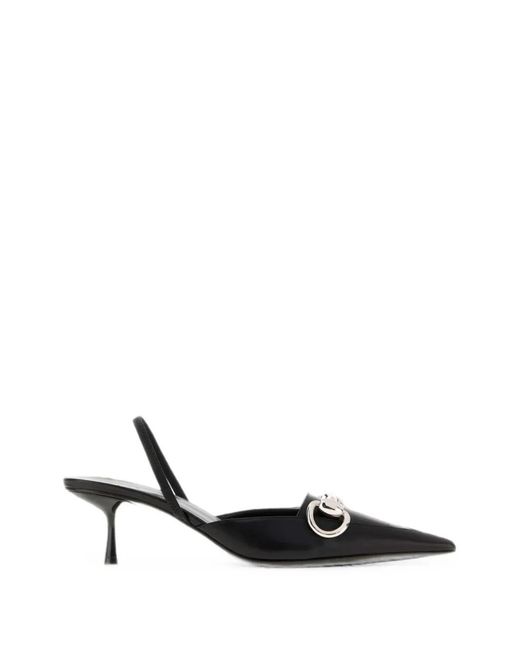 Gucci White Boulevard Slingback Pumps