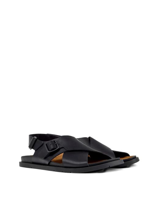 Camper White Lluc Buckled Crossover-Strap Sandals