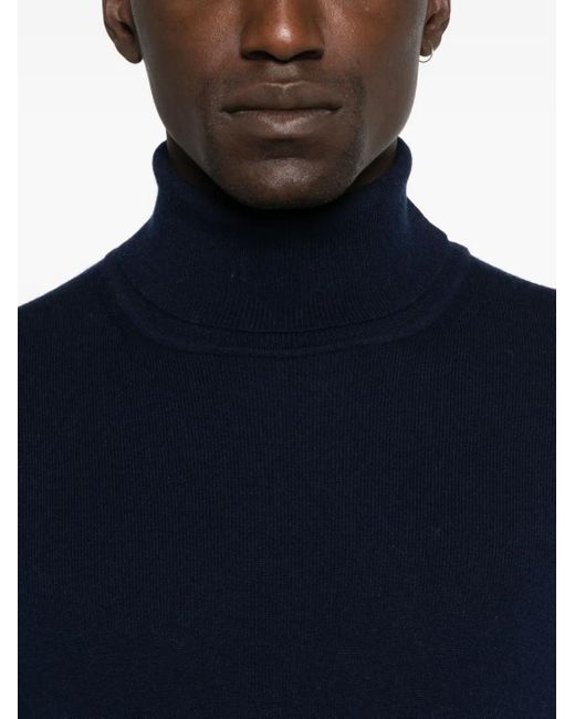 Kangra Blue Turtleneck Long-Sleeve Sweater for men