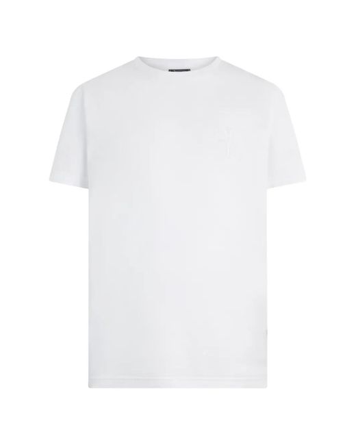 Billionaire White Round-Neck T-Shirt for men
