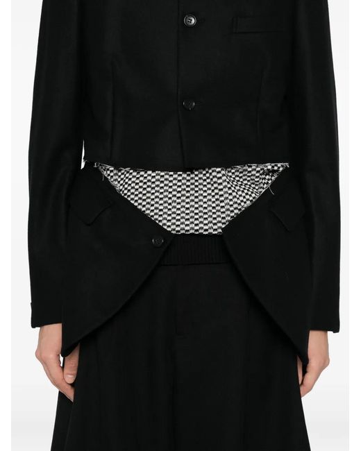 COMME DES GARÇON BLACK Black Cut-Out Blazer for men