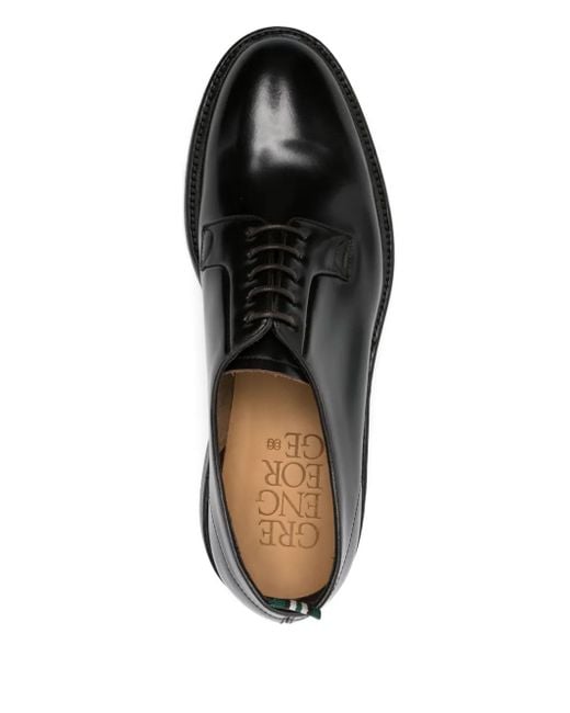 Green George Leren Derby Schoenen in het Black voor heren