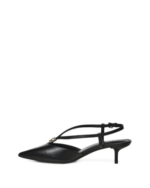 MICHAEL Michael Kors Black Buckle-Fastening Leather Pumps
