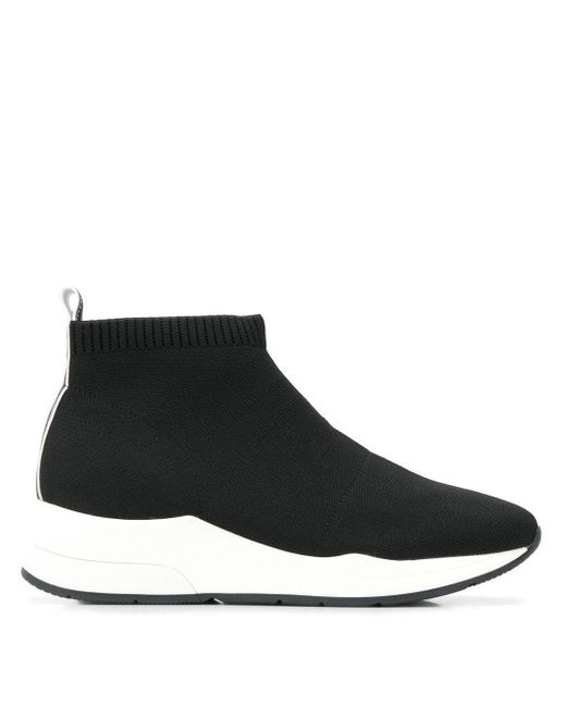 Liu Jo Knit Style Sock Sneakers in Black | Lyst