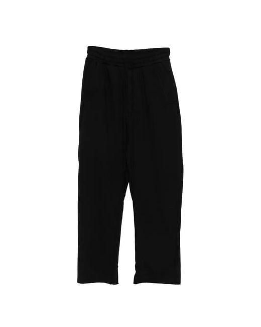 Thom Krom Black Cotton Track Pants for men