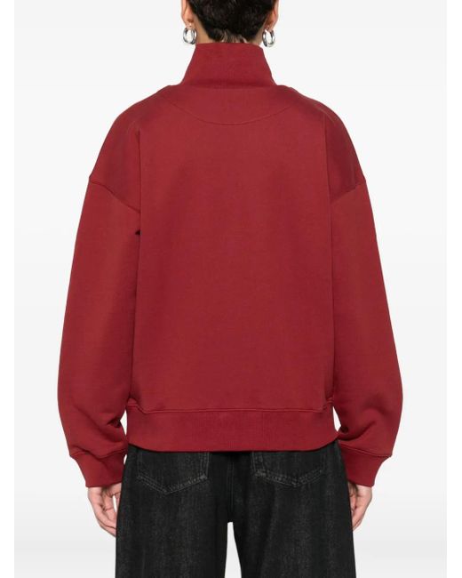 Sudadera con cremallera y cuello alto Maison Kitsuné de color Red