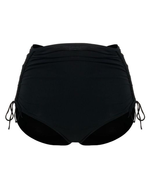 Isabel Marant Ruched Bikini Bottoms in Black | Lyst
