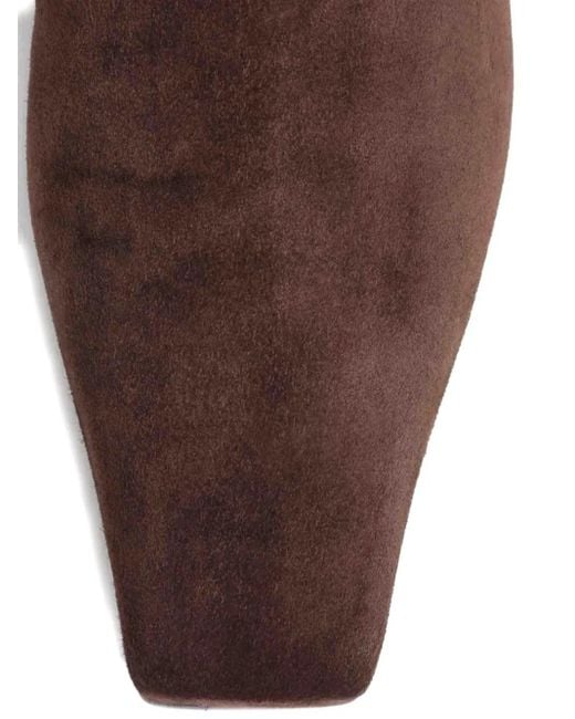 Stivali Marfa Con Punta Quadrata di Khaite in Brown