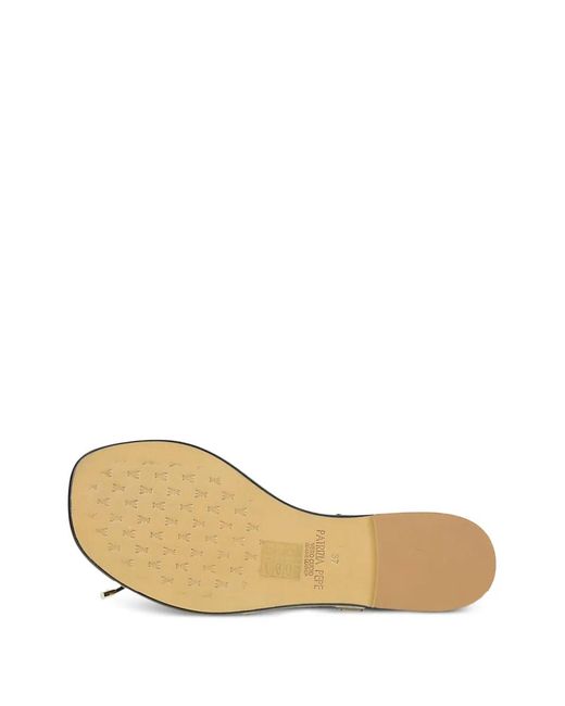 Patrizia Pepe Black Strap Leather Flat Sandals