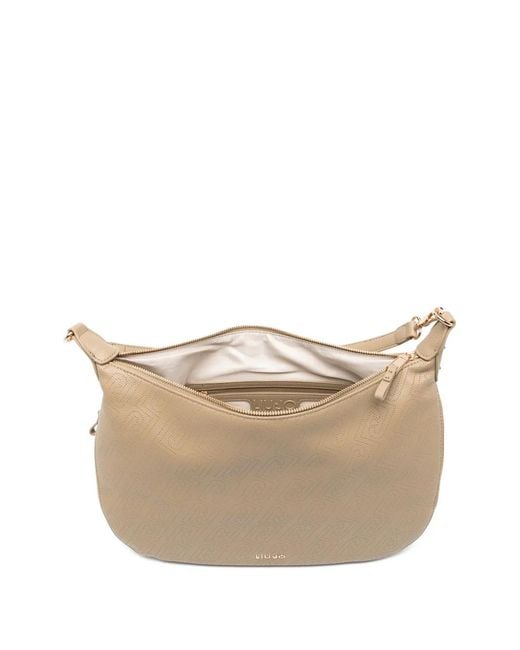 Liu Jo Natural Perforated-Logo Shoulder Bag