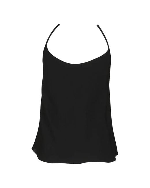 Al Duca D'aosta Black Satin-Finish Spaghetti-Strap Top