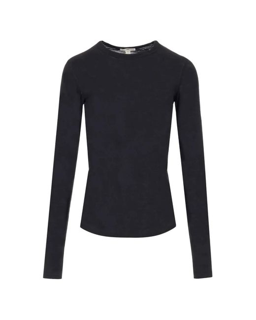 James Perse Blue Long-Sleeve Cotton T-Shirt