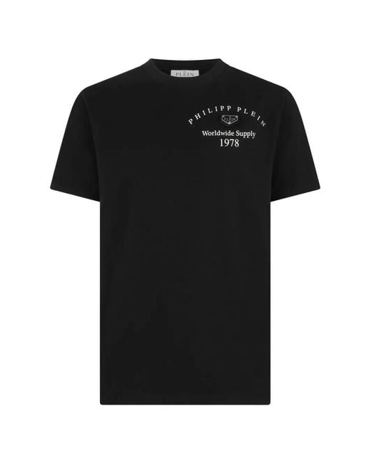 Philipp Plein Black Jersey T-Shirt for men