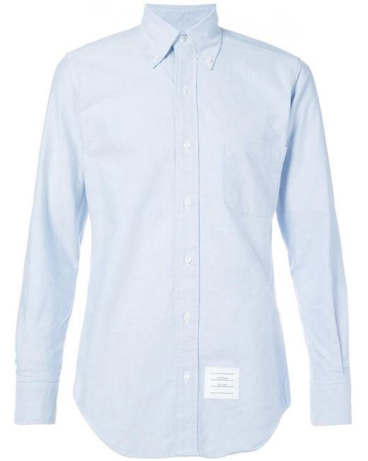 Thom Browne Blue Slim Oxford Shirt for men