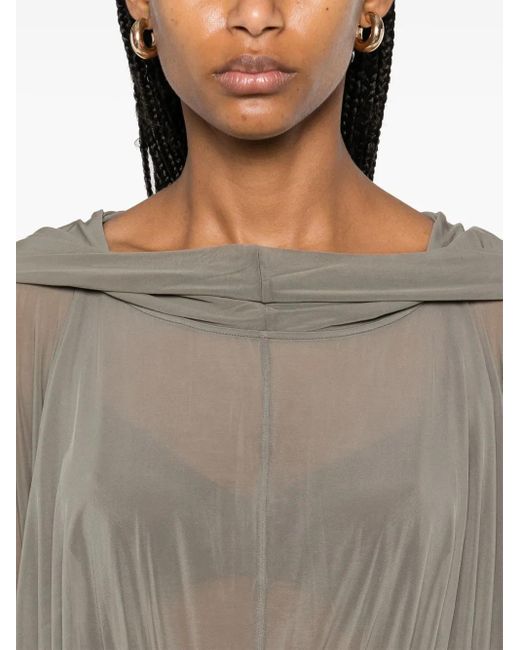 Rick Owens クロップド パーカー Gray