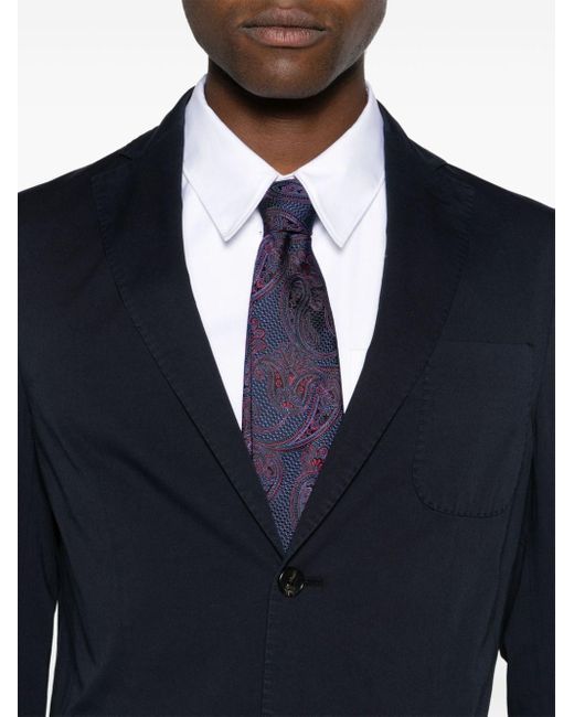 Incotex Blue Notch-lapels Single-breasted Suit for men